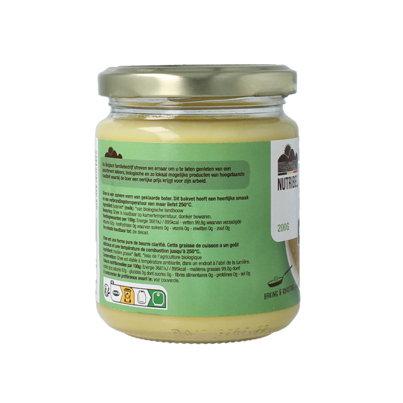 Nutribel Ghee boter bio 200 Gram