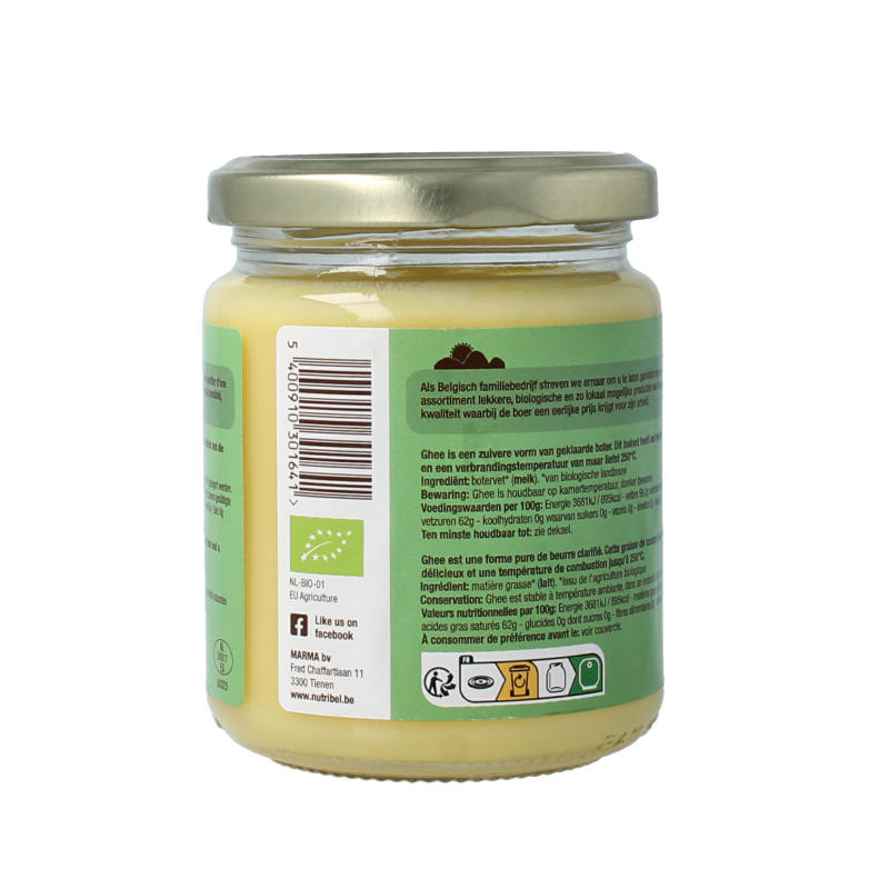 Nutribel Ghee boter bio 200 Gram