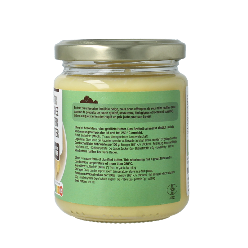 Nutribel Ghee boter bio 200 Gram