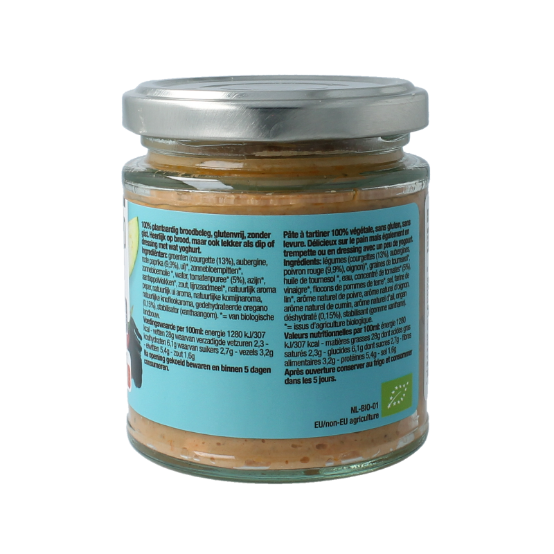 Nutribel Mediterraans spread glutenvrij bio 190 Milliliter
