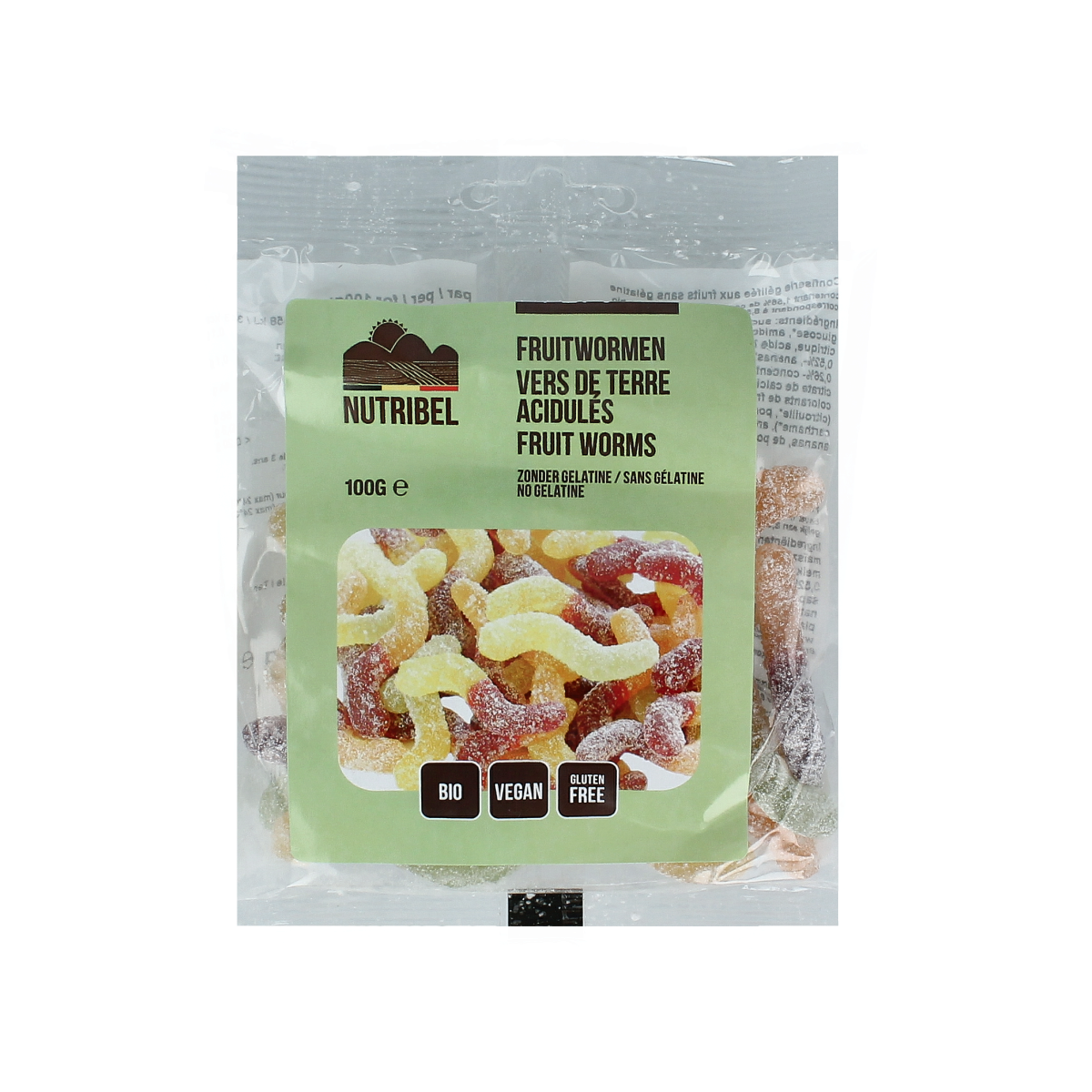 Nutribel Fruitwormen bio 100.00 Gram