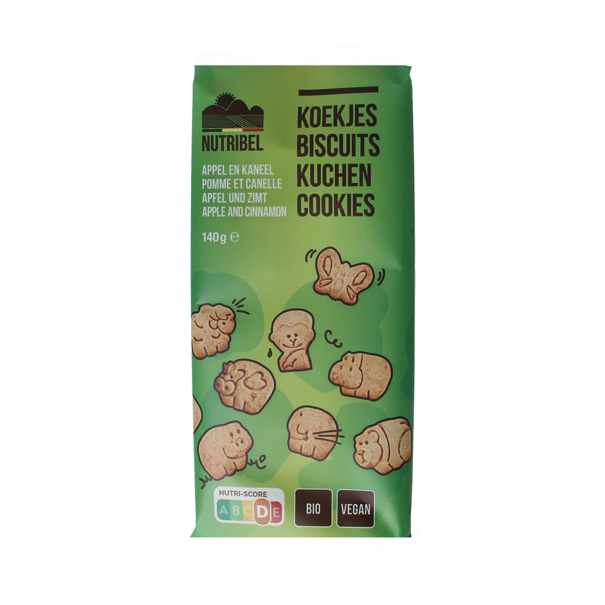 Nutribel Kinderkoekjes appel kaneel bio 140.00 Gram