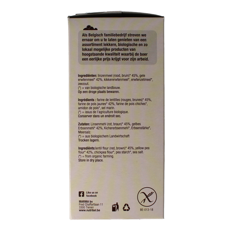 Nutribel Crackers linzen bio 150 Gram