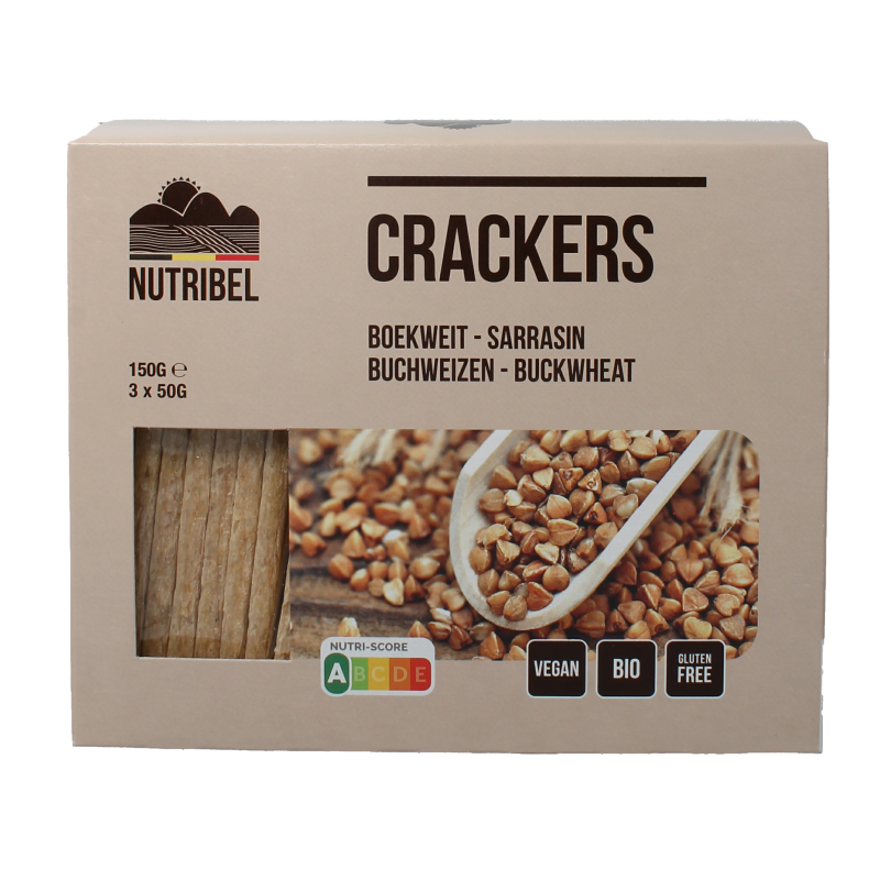 Nutribel Crackers boekweit bio 150 Gram