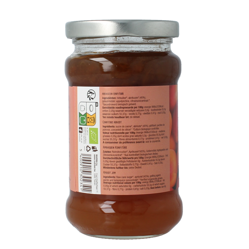 Nutribel Abrikozen confituur bio 340 Gram