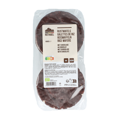 Nutribel Rijstwafels met pure chocolade bio 100 Gram