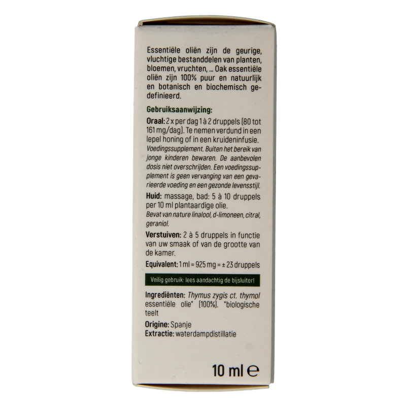 Oak Tijm thymol bio 10 Milliliter