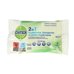 Dettol Wipes 2-in-1 12 Stuks