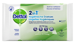 Dettol Wipes 2-in-1 12.00 Stuks