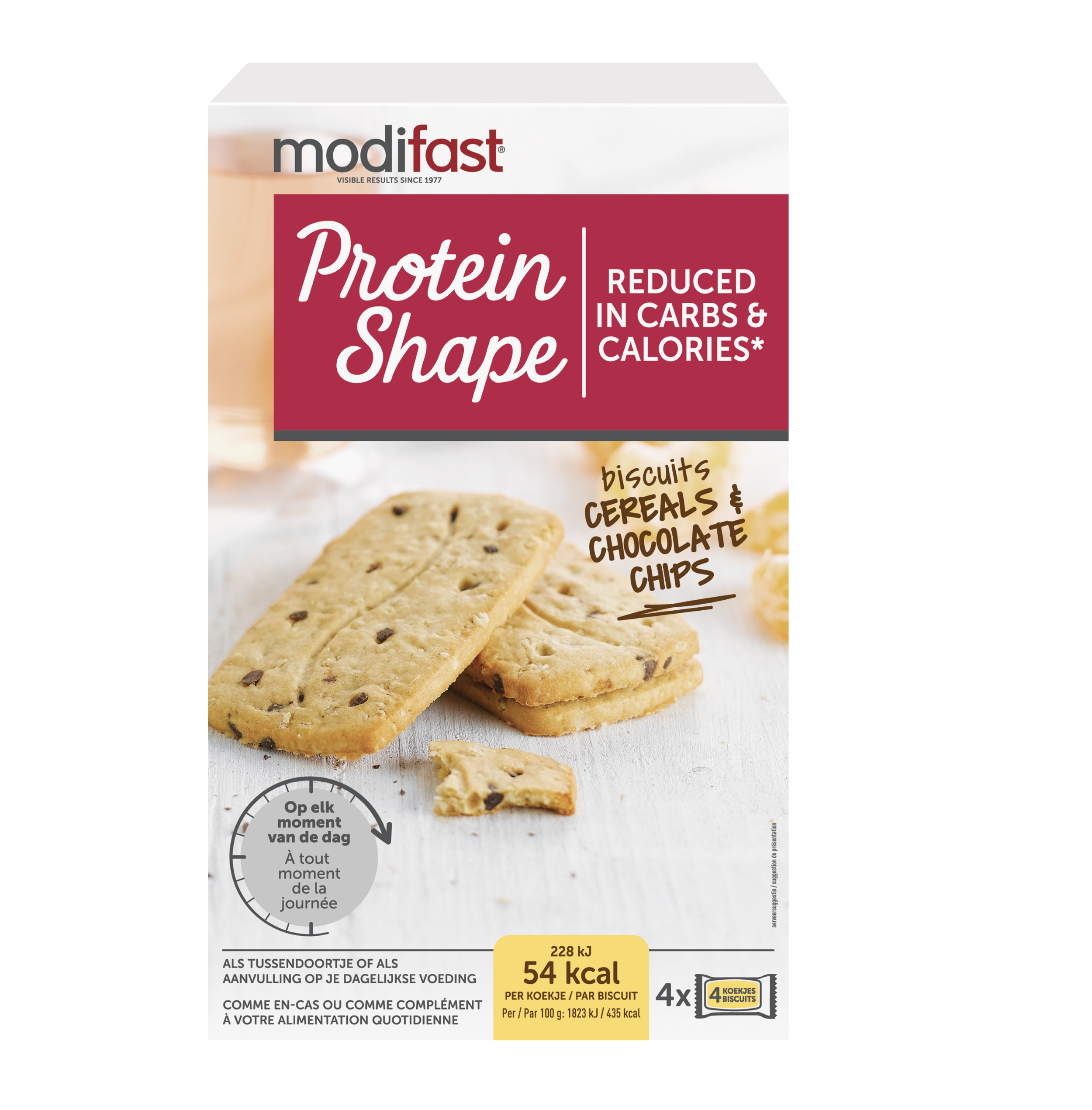 Modifast Op=Op Proteine shape biscuits cereals & choc chips 200.00 Gram
