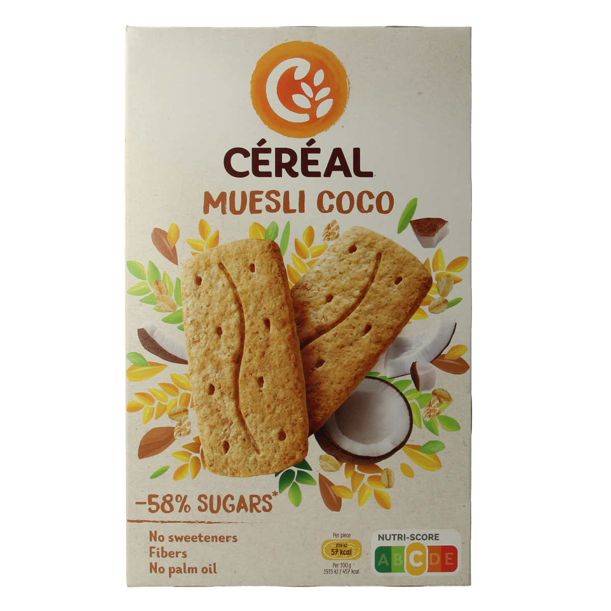 Cereal OP=OP Koekjes muesli/cocos 200.00 Gram