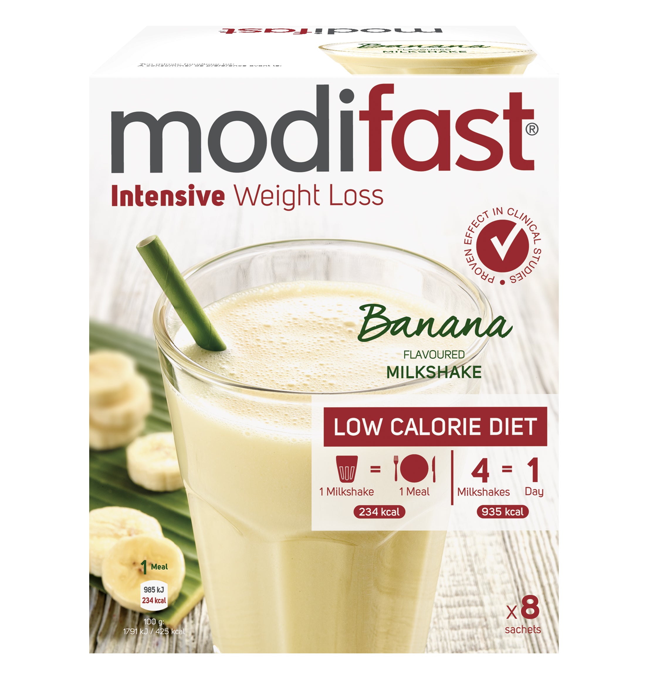 Modifast Intensive milkshake banana 440.00 Gram