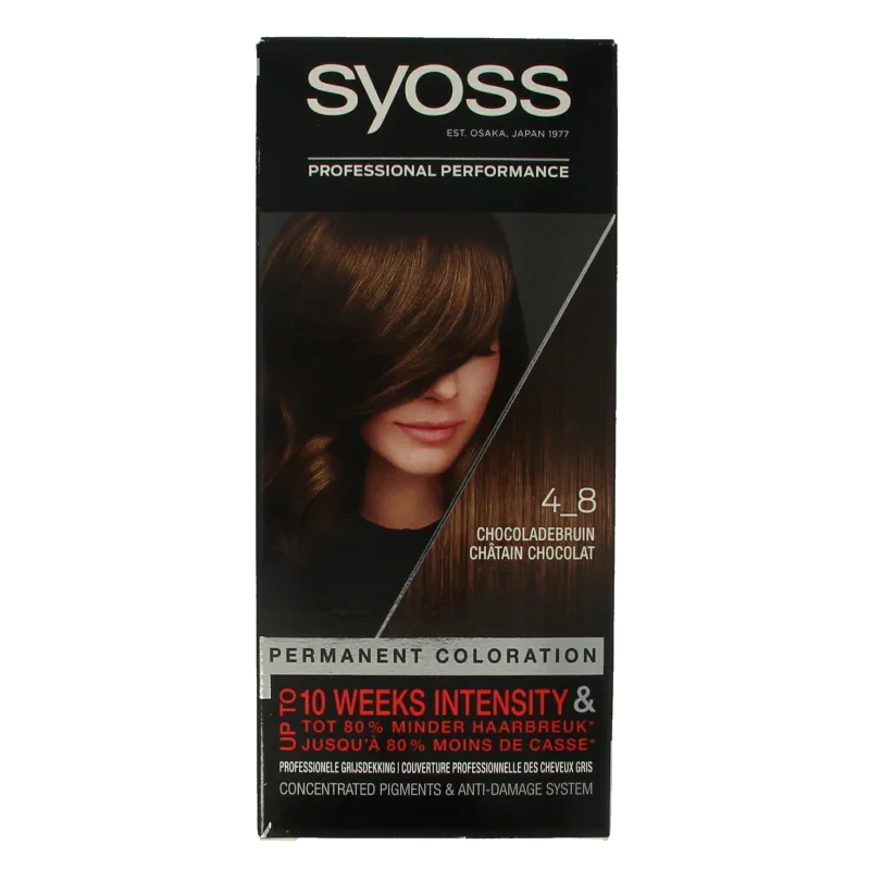 Syoss Color baseline 4-8 chocoladebruin haarverf  1 Set