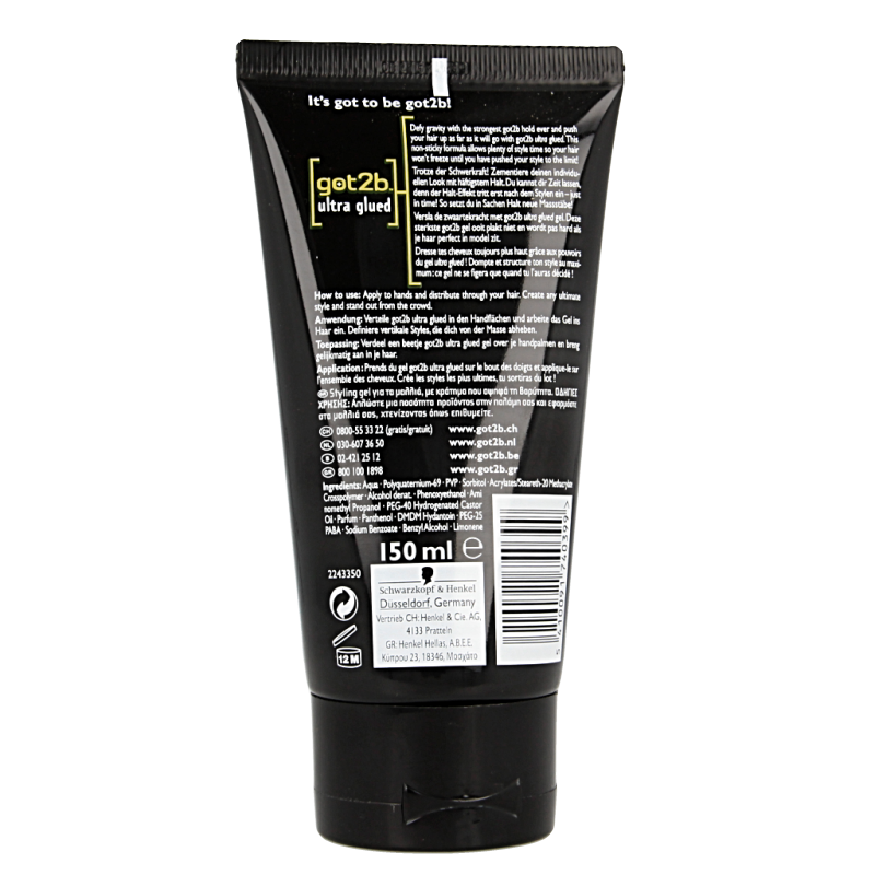 Got2b Ultra glued indestructable styling gel 150 Milliliter
