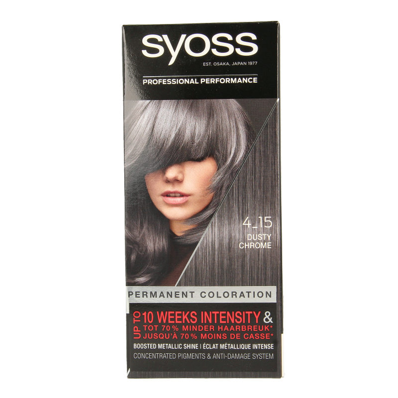 Syoss Color baseline 4-15 dusty chrome haarverf  1 Set