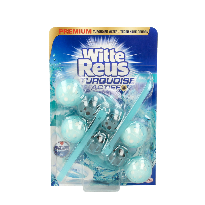 Witte Reus Toiletblok turquoise actief 2 Stuks