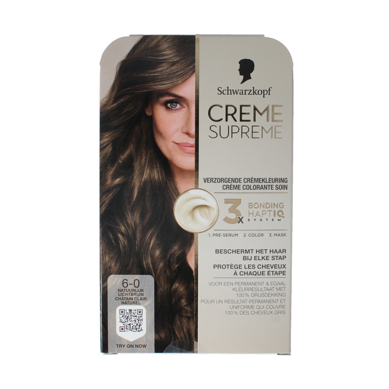Schwarzkopf Creme supreme 6-0 licht bruin 1 Stuks