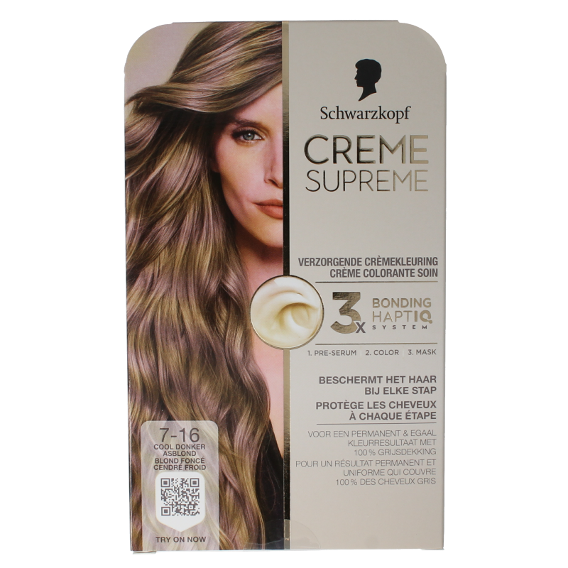 Schwarzkopf Creme supreme 7-16 D blond 1 Stuks
