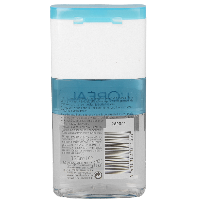 L'Oreal Paris Express oogmake-up en lipstick remover 125 Milliliter