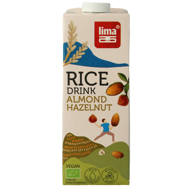 Lima Rice drink hazelnoot amandel bio 1 Liter