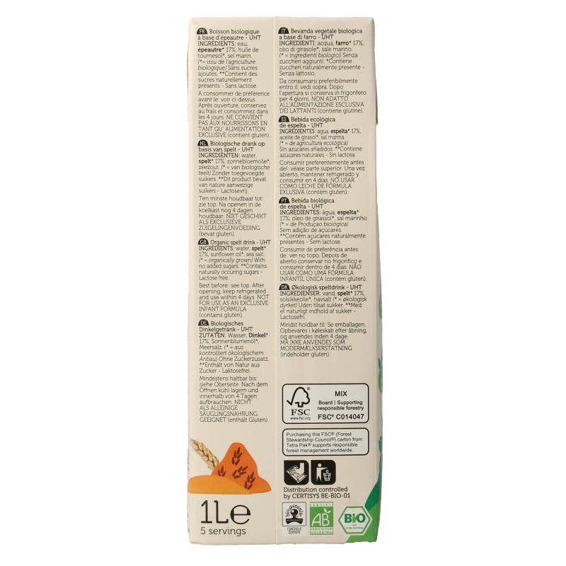 Lima Spelt drink natural bio 1 Liter