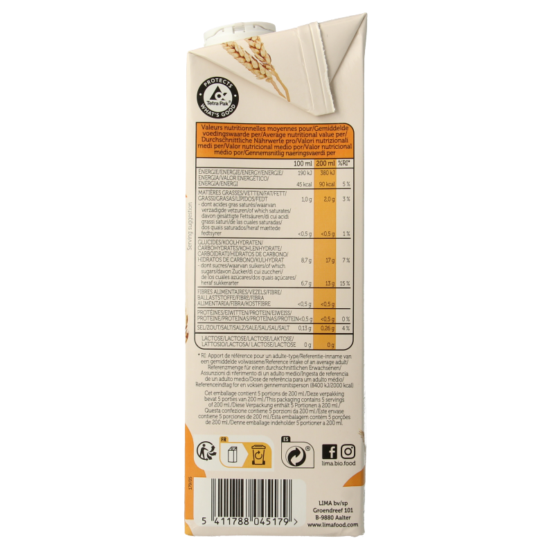 Lima Spelt drink natural bio 1 Liter