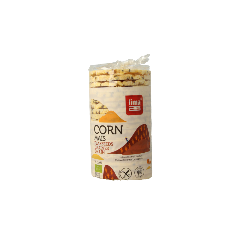 Lima Maiswafels met lijnzaad bio 130 Gram