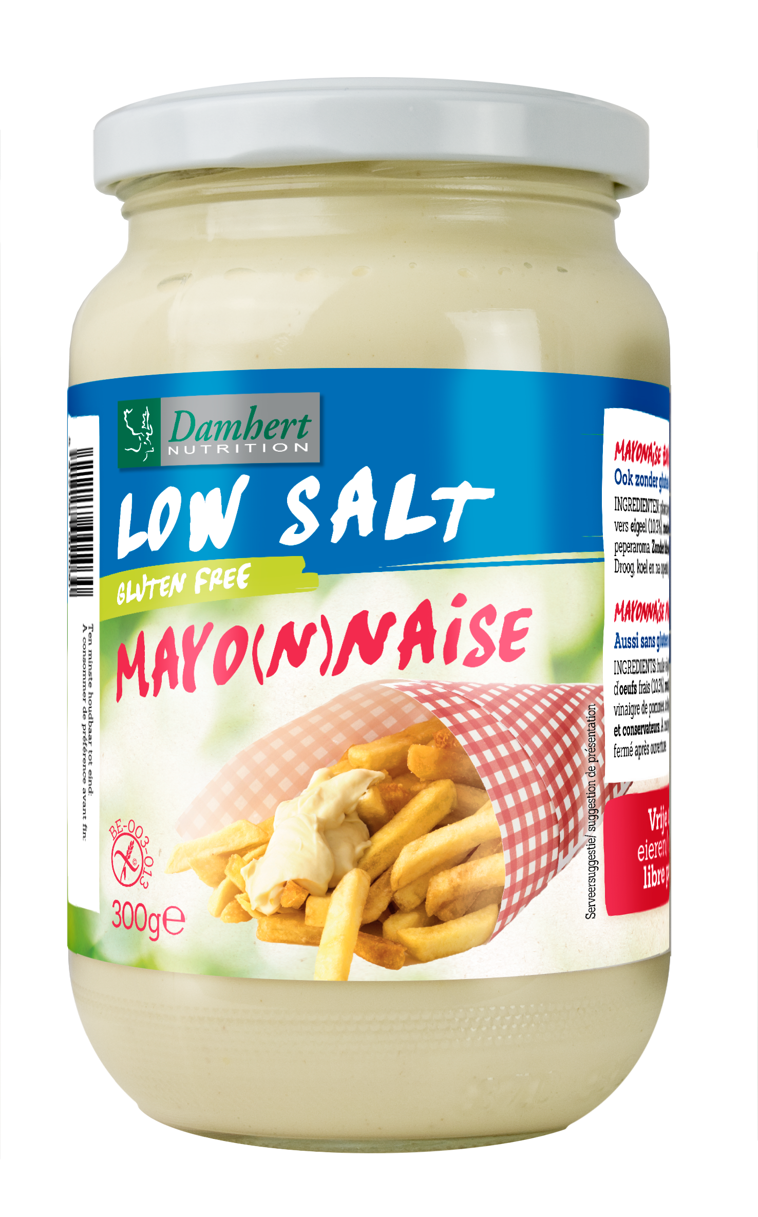 Damhert Mayonaise natriumarm glutenvrij 300.00 Gram