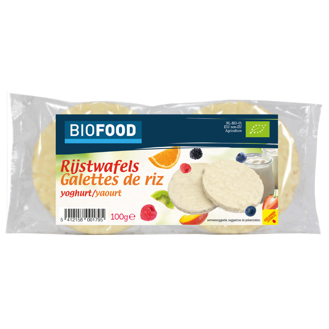 Damhert Rijstwafels yoghurt bio  100 Gram