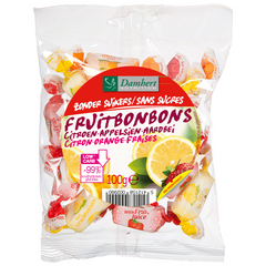 Damhert Fruitbonbons zonder suiker 100 Gram