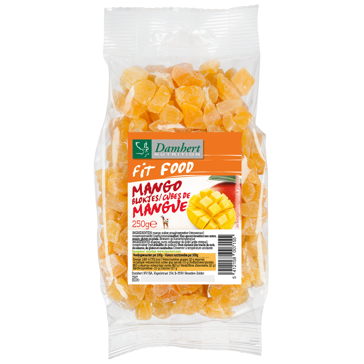 Damhert Fit food mango 250 Gram