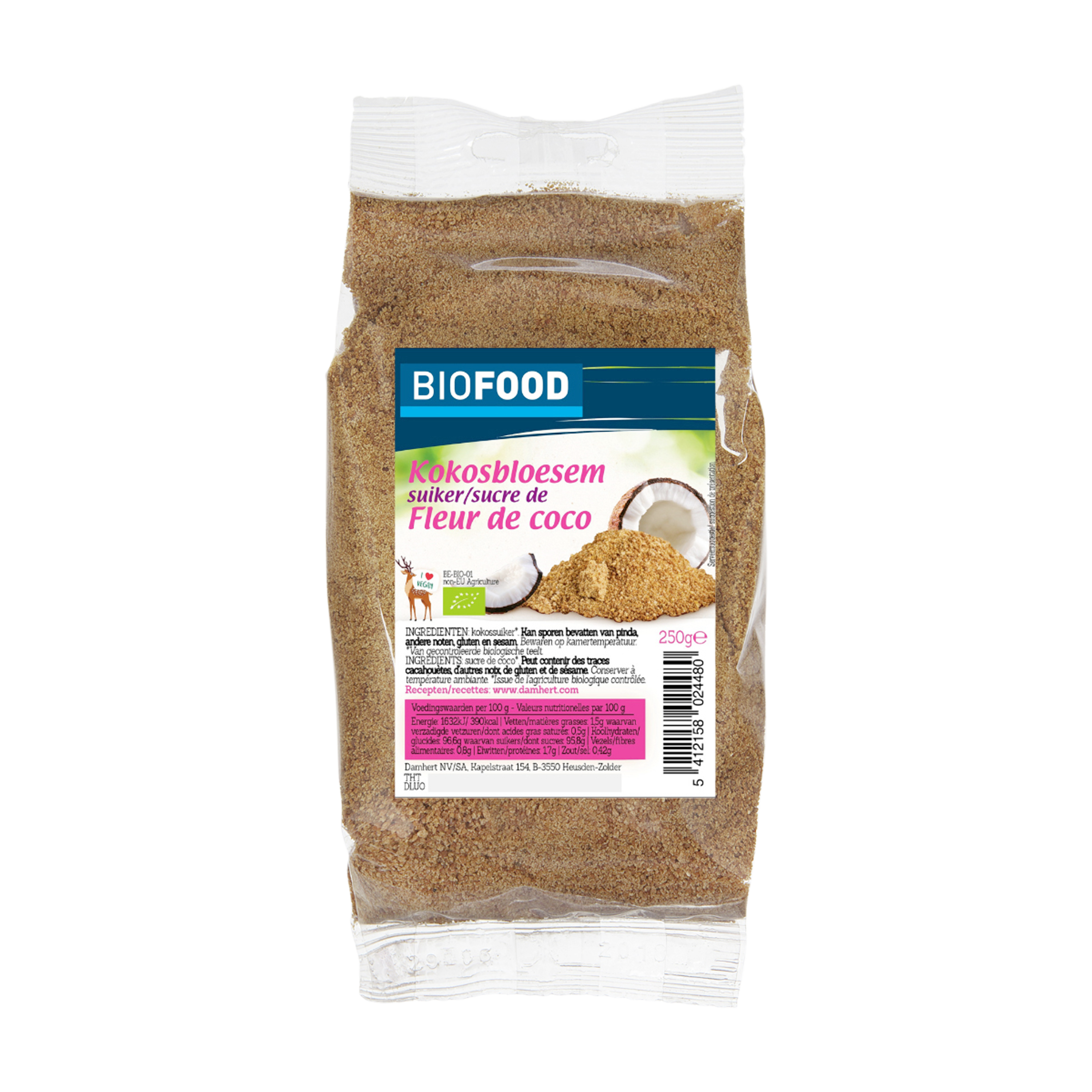 Biofood Kokosbloesemsuiker bio 250.00 Gram