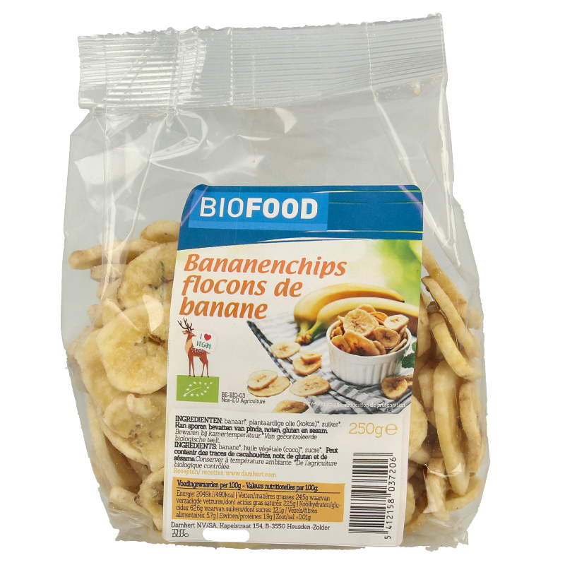 Biofood Bananenchips bio 250 Gram