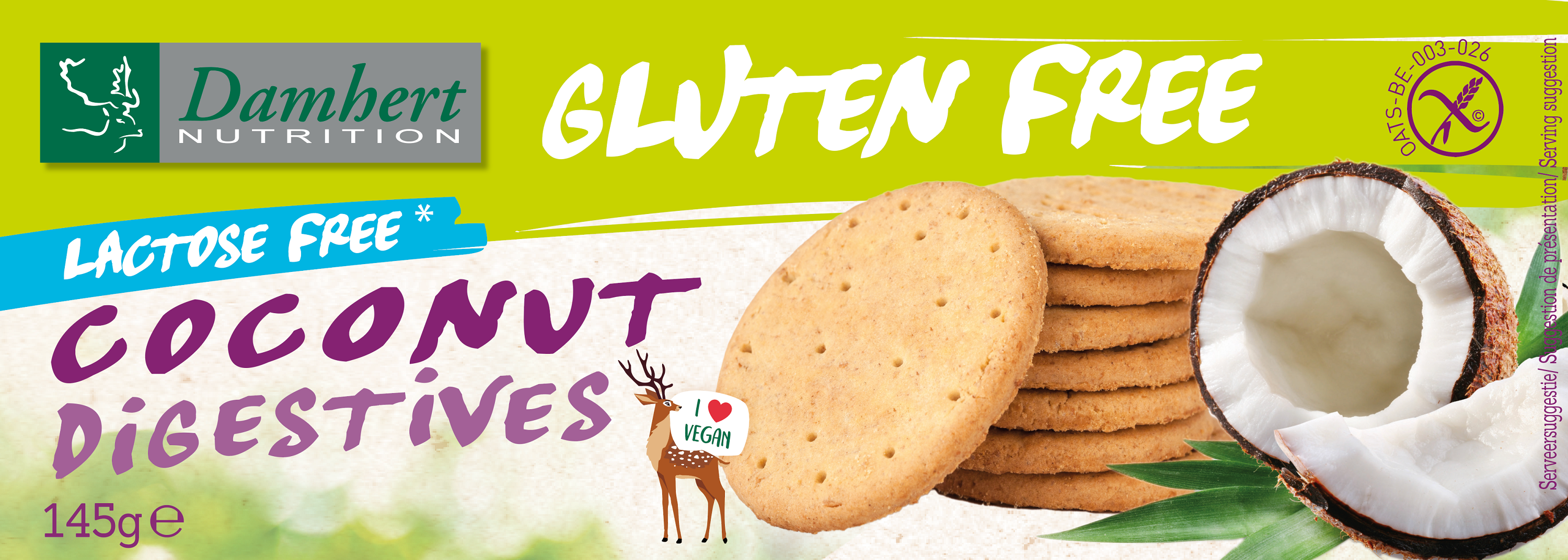 Damhert Coconut digestives 145 Gram