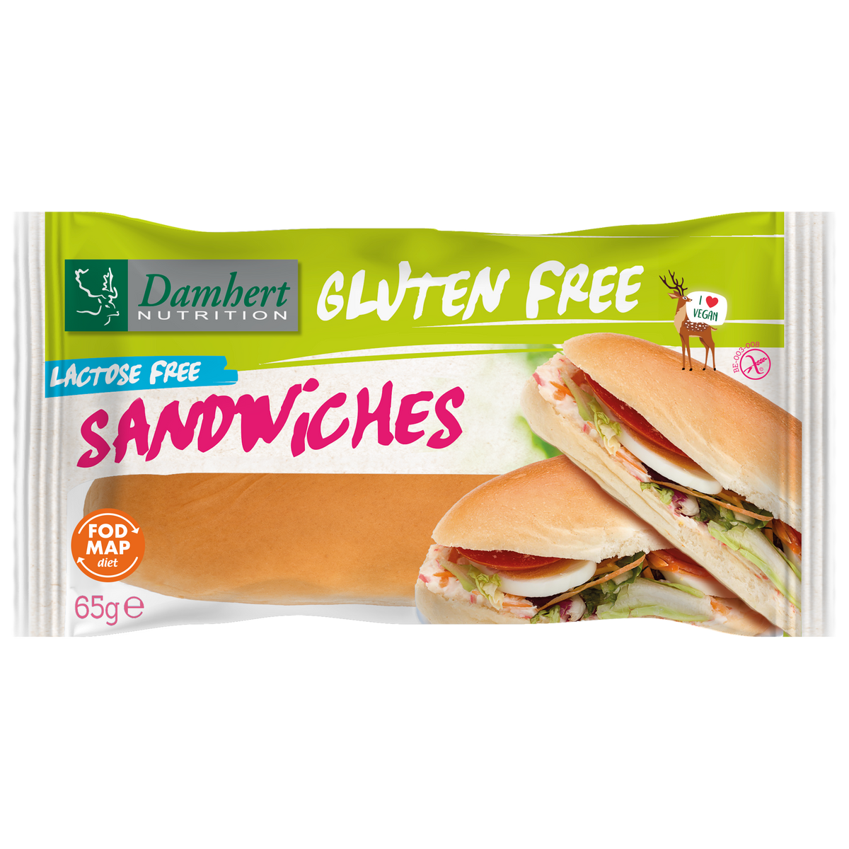 Damhert Sandwiches glutenvrij 65 Gram