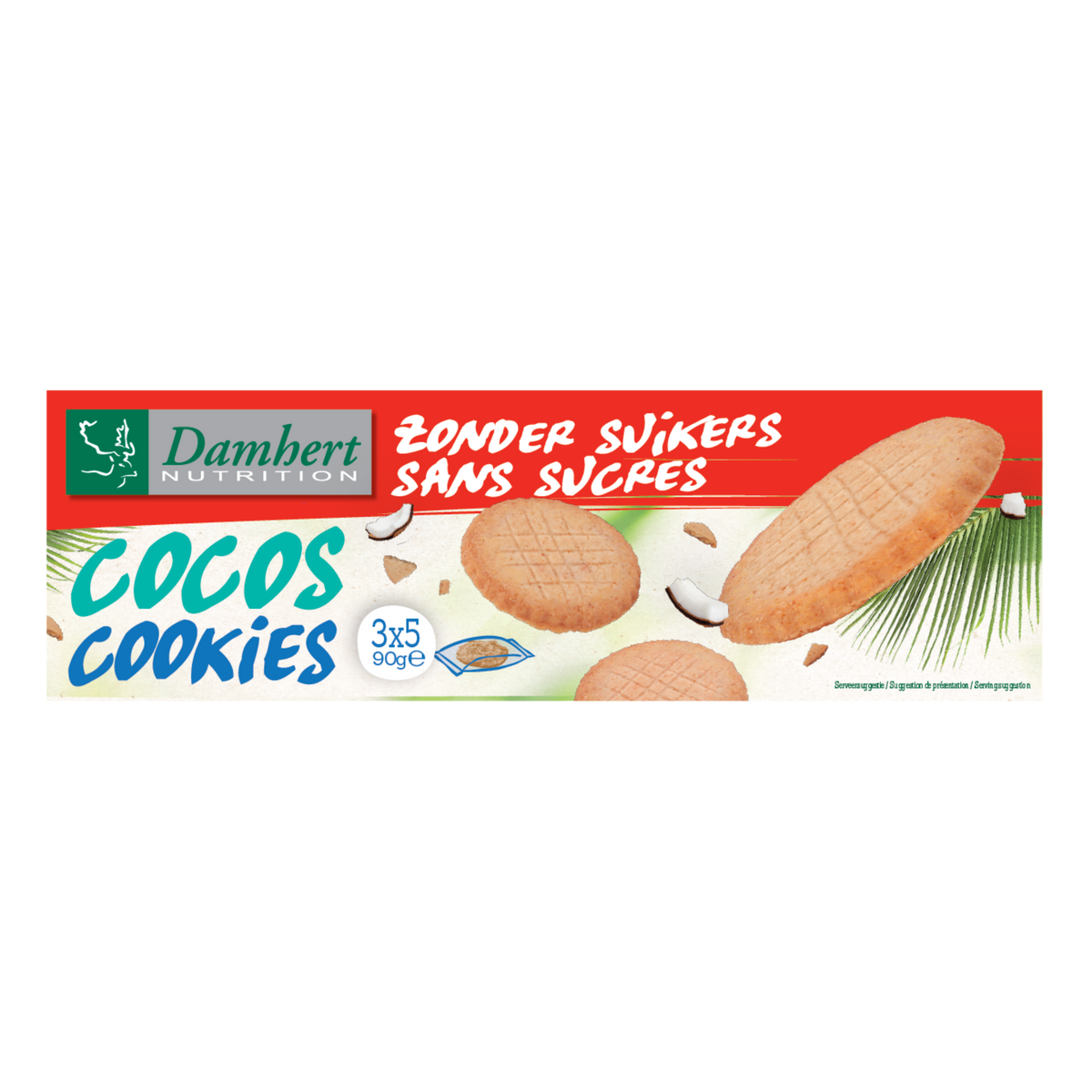 Damhert Cocos cookies zonder suikers 90 Gram
