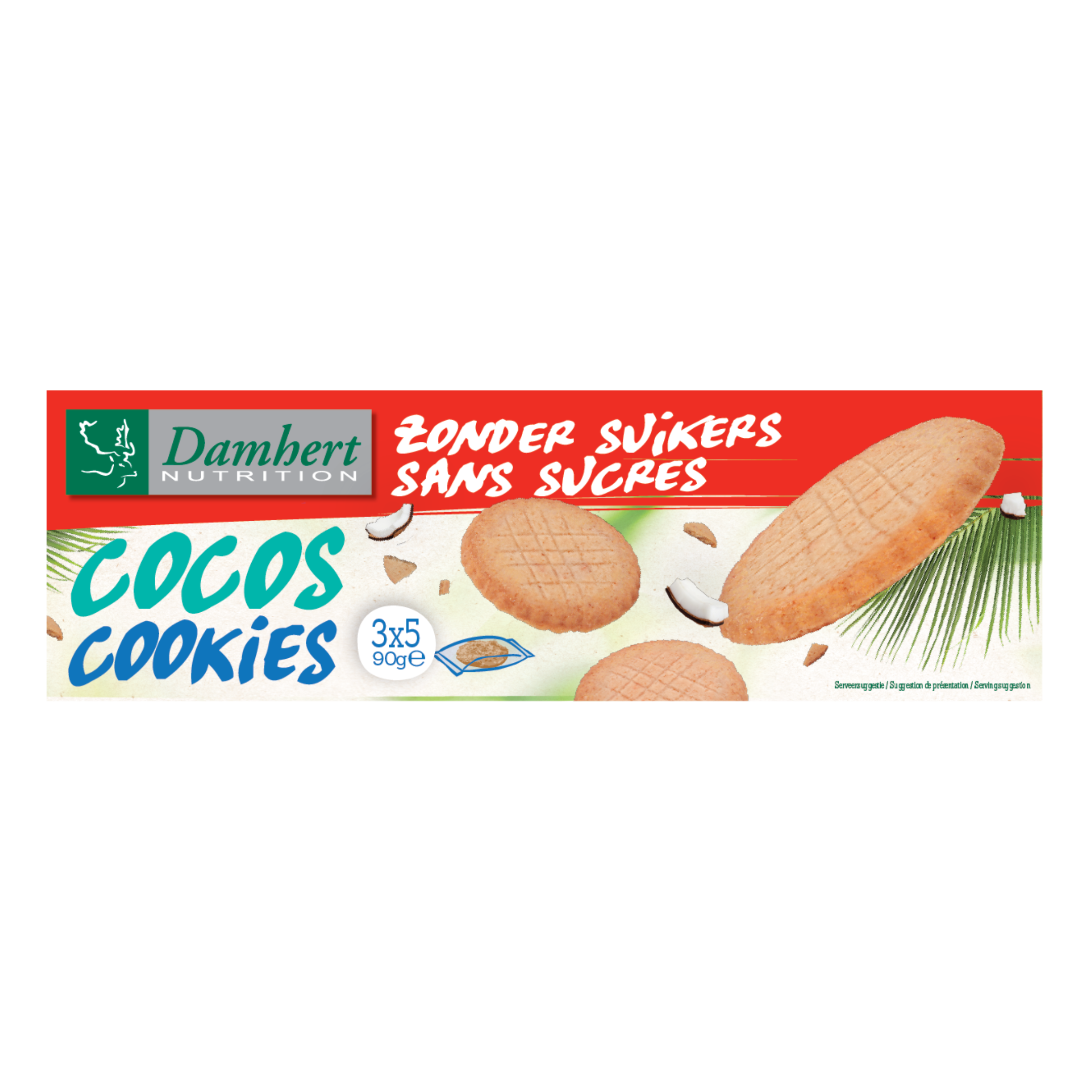 Damhert Cocos cookies zonder suikers 90 Gram