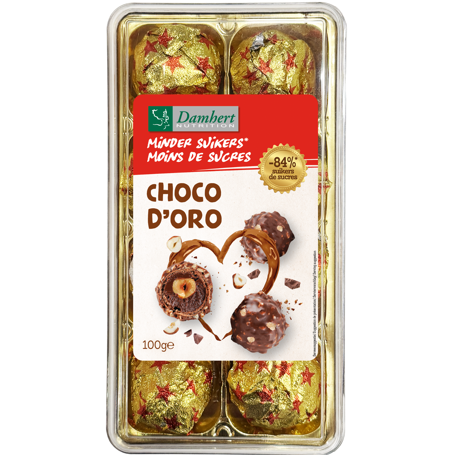 Damhert Choco doro minder suiker 100.00 Gram