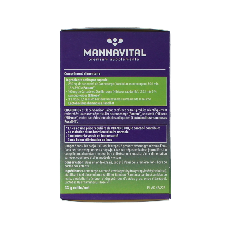 Mannavital Cranbioton 60 Capsules