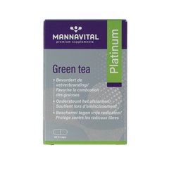 Mannavital Green tea platinum 60.00 Vegetarische capsules