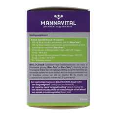 Mannavital Maca platinum 60.00 Vegetarische capsules