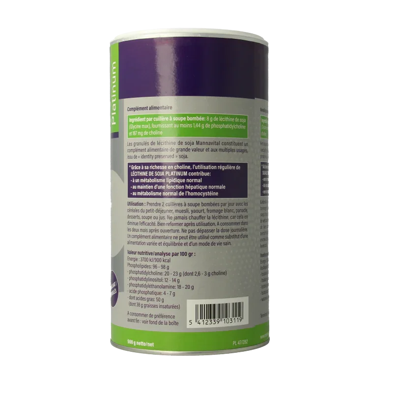 Mannavital Soja lecithine granulaat 500 Gram