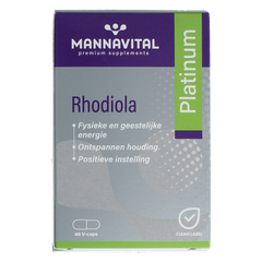 Mannavital Rhodiola platinum 60 Vegetarische capsules