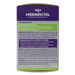 Mannavital Rhodiola platinum 60.00 Vegetarische capsules