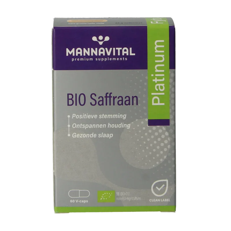 Mannavital Saffraan platinum 60 Vegetarische capsules