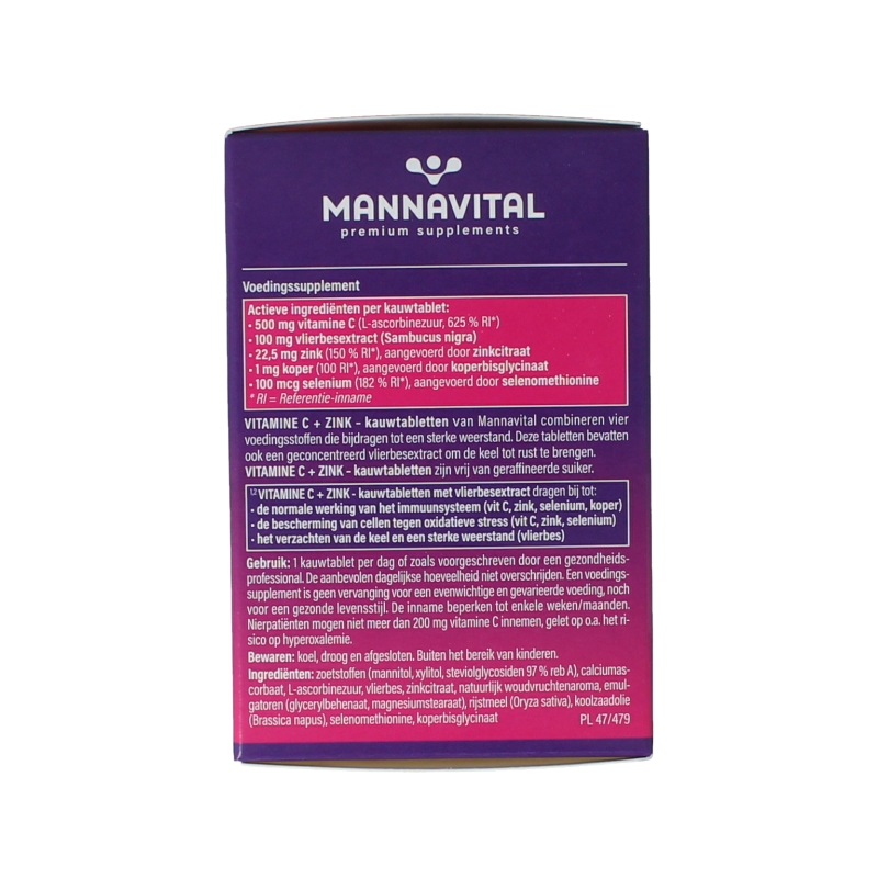 Mannavital Vitamine C plus zink 60 Tabletten