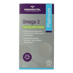 Mannavital Omega-3 algenolie platinum 60 Softgels