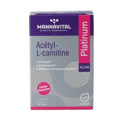 Mannavital Acetyl-L-Carnitine platinum 60.00 Vegetarische capsules