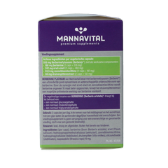Mannavital Berberine platinum 60.00 Vegetarische capsules