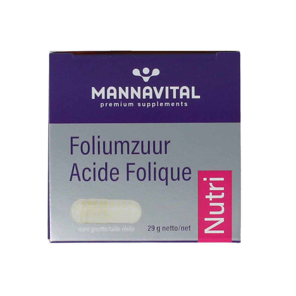 Mannavital Foliumzuur platinum 90.00 Vegetarische capsules